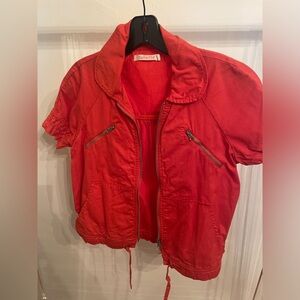 Tullere cropped orange jacket size small